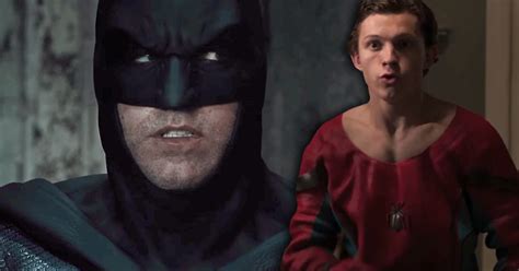 tom holland says ben affleck batman movie will be awesome thinks spider man wins in a fight