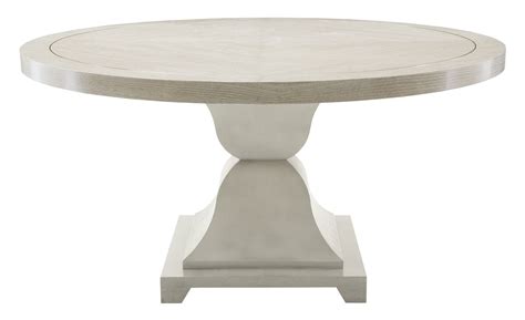 I found all the information about the height, circomference ratio to people being seated and how far the legs need to support the top so the table does not flip (70% of the top). Round Dining Table | Bernhardt Hospitality