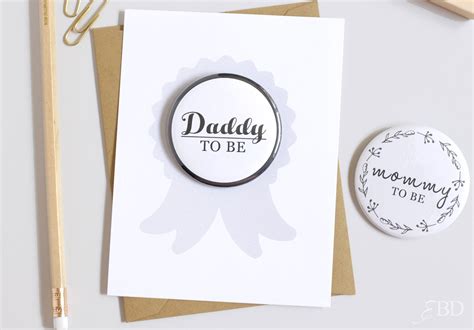 225 Round Mommy To Be Daddy To Be Pinback Button