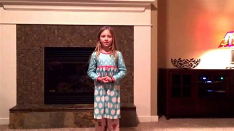 My 8 Year Old Daughter Singing The Preamble Song Youtube