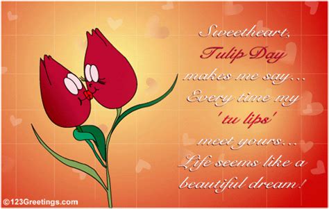 My Tu Lips Free Tulip Day Ecards Greeting Cards 123 Greetings