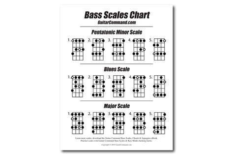 Bass Scales Chart Guitar Command
