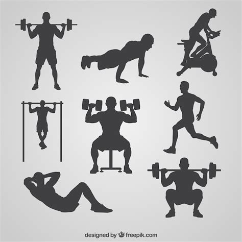 Premium Vector Gym Silhouettes Collection