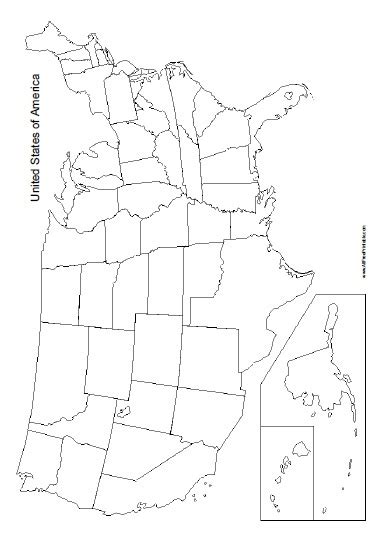 Blank United States Map Free Printable