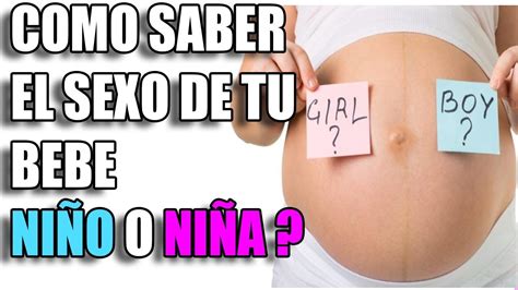 Como Saber El Sexo De Tu Bebe En El Embarazo Como Saber Si Es Niño O Niña 2019 Youtube