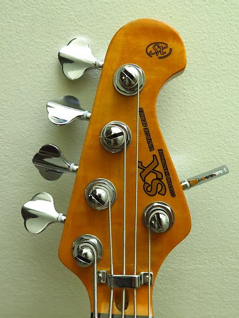 Sx Vintage Series 5 String Fretless Jazz Bass 2015 Sunburst Reverb