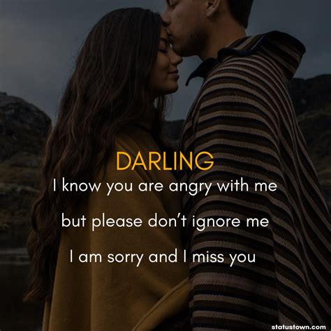 darling i know you are angry with me but please don t ignore me i am sorry and i miss you