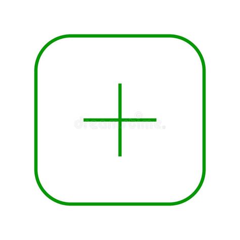 Green Plus Sign Positive Symbol Isolated On A White Background Stock