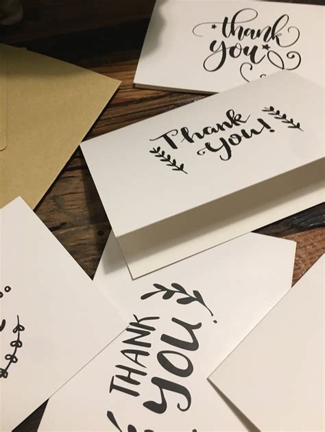 Thank You Cards Bulk Thank You Notes Blank With Craft Etsy