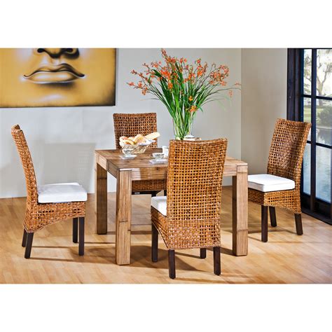 Just set the table and enjoy your tropical dining environment! Hospitality Rattan Pegasus Indoor 5 Piece Rattan & Wicker ...