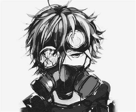 Anime Boy Black And Whitegas Masktoxic Masks