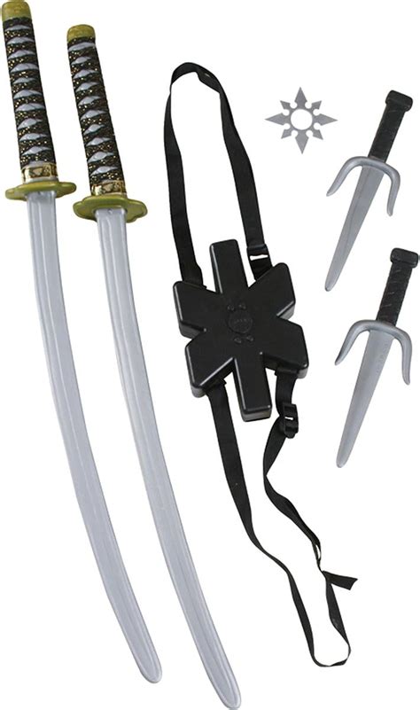 Fun World Unisex Adults Ninja Double Sword Set Multi Standard Amazonca Sports And Outdoors