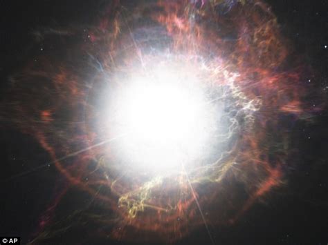 Sn 1987a war die erste supernova, bei der man den vorgängerstern identifizieren konnte. Supernova explosion defies the laws of physics