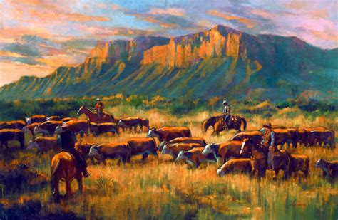 Cattle Drive Painting At Explore Collection Of