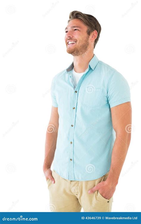 Handsome Young Man Posing With Hands In Pockets Stock Image Image Of