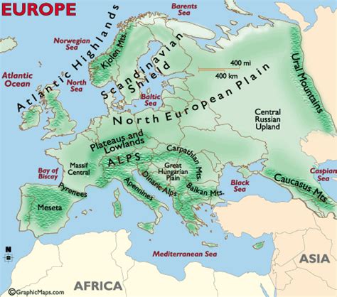 Mountains Of Europe Map Physical Geography Geography Geography Lessons