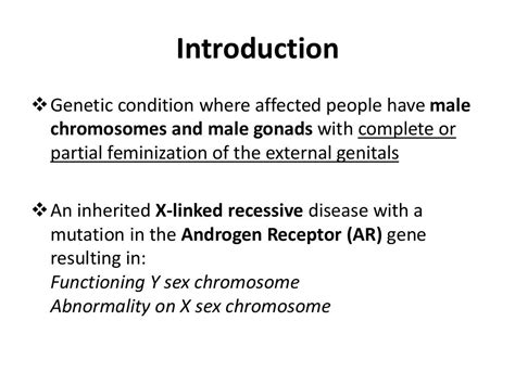 Androgen Insensitivity Syndrome Testicular Feminization Syndrome
