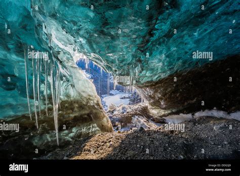 Glacial Ice Cave Svinafellsjokull Iceland Stock Photo Alamy