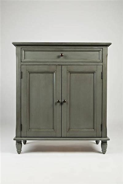 Avignon Grey Wood Turned Legs Drawer And Two Doors Accent Cabinet Accent