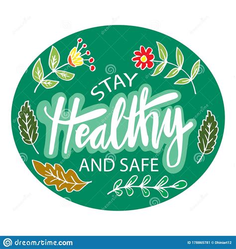 Stay Healthy And Safe Stock Vector Illustration Of Motivational