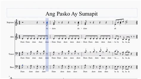 Ang Pasko Ay Sumapit Acapella Satb Chords Chordify