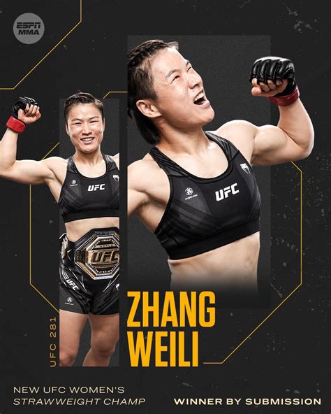 ESPN MMA On Twitter ZHANG WEILI RECLAIMS THE STRAWWEIGHT TITLE UFC281