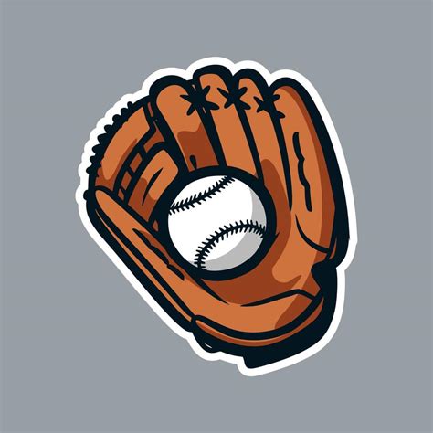 Baseball Gloves And Ball Logo Icon Vector Asset Vector Art At Vecteezy