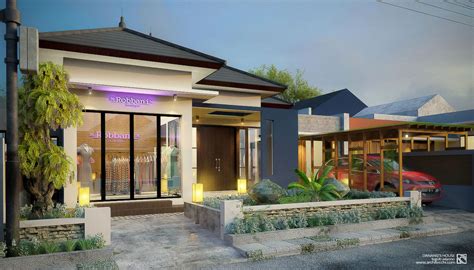 Hunian minimalis full glass garasi samping. Rumah Minimalis 1 Lantai Lebar 5 Meter | Desain Rumah ...