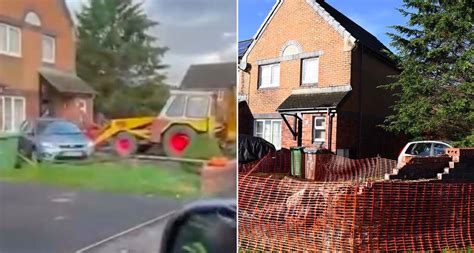 drunk digger driver goes on rampage and smashes jcb into house flipboard
