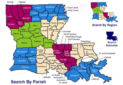 Map Of Louisiana Cities And Parishes