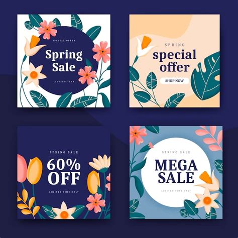 Free Vector Spring Sale Instagram Story Collection