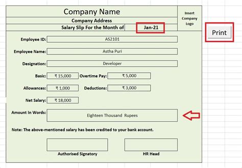 Simple Payslip Format In Excel Gongjang Web