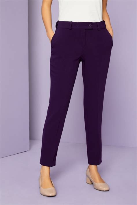 Womens Cigarette Trousers With Stretch Cassis Shop All Workwear