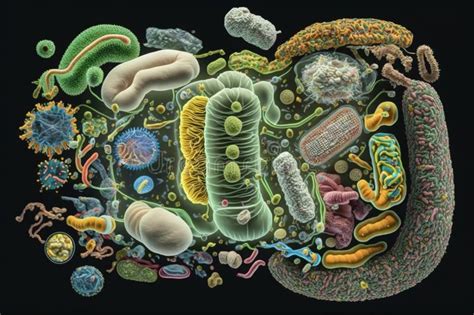 Gut Microbiota Illustration Ai Generated Stock Illustration