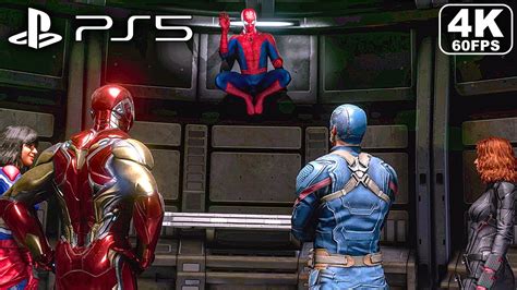 Marvels Avengers Spider Man Meets The Avengers Scene Youtube