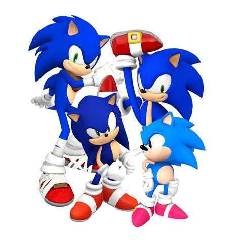 4 Generations Of Sonic The Hedgehog By Bandicootbrawl96 On Deviantart