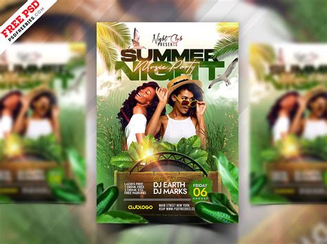 Night Club Summer Party Flyer PSD Template PSDFreebies Com