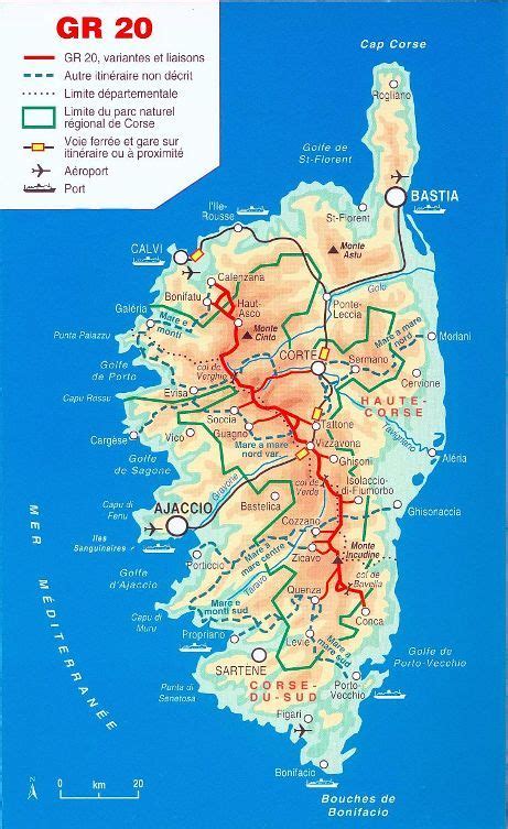 Map Of The Route Corsica Corsica Travel France Travel