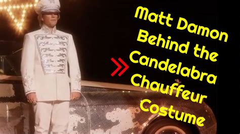 The Matt Damon Chauffeur Costume From Hbos Behind The Candelabra Youtube