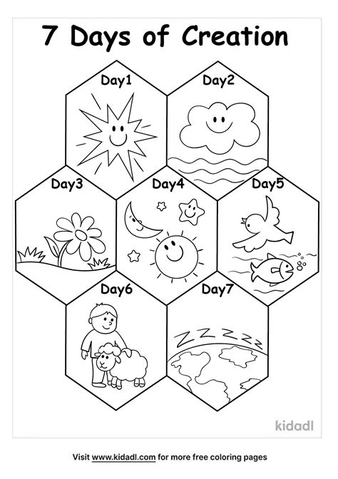 Free Printable Days Of Creation Coloring Pages Printable Templates