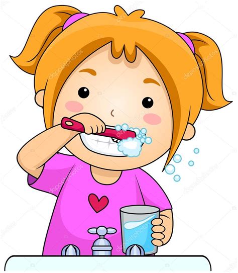 Kid Brushing Teeth Clipart Free Download On Clipartmag