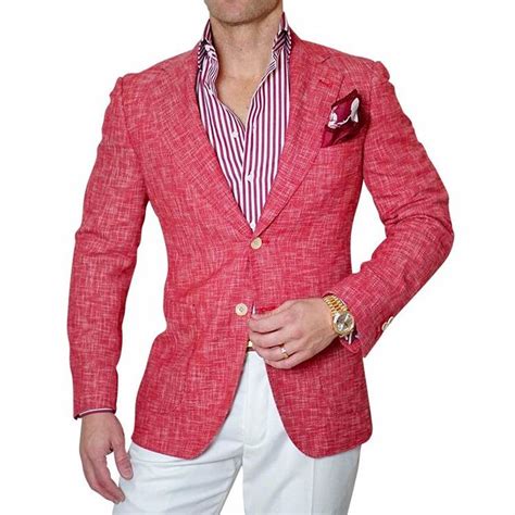 Cranberry Cardinale Lino Tweed Jacket Mens Fashion Suits Suit