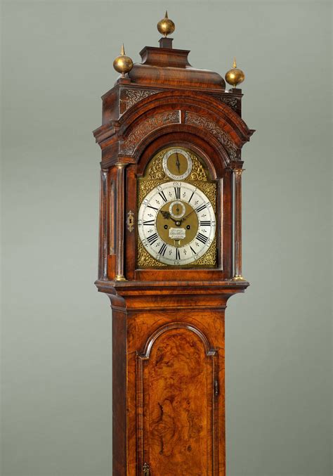 18th Century Antique George Ii Walnut Longcase Clock By James