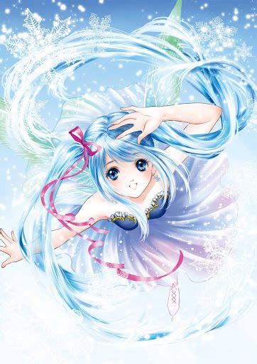 Ice Rink Princess With Long Blue Hair In Pigtails