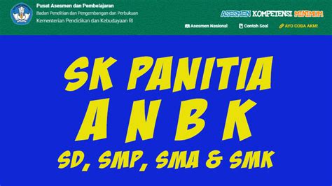 Download Sk Panitia Anbk Sd Smp Sma Smk Tahun 20212022 Sdn Sobang 1