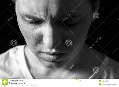 Sad Woman Crying Stock Image Image Of Guilt Disappointment