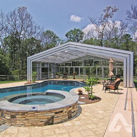 A portable pool enclosure is typically made of screens or nylon. Polycarbonate pool enclosure | Pool enclosures, Outdoor decor, Outdoor