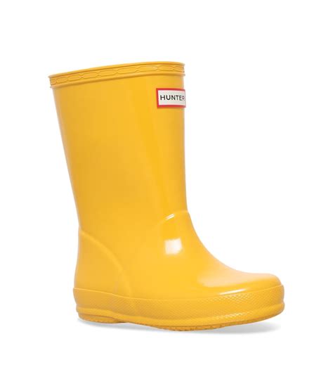 Hunter Babies First Gloss Welly Boots In Yellow Modesens Wellies