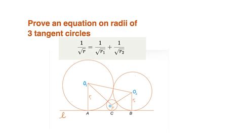 Prove An Equation On Radii Of 3 Tangent Circles Geometry