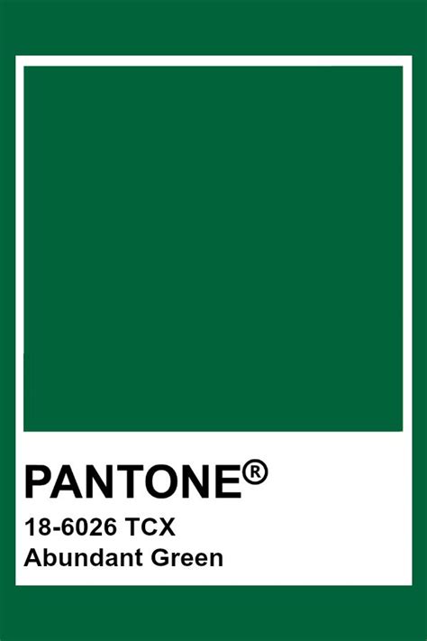 PANTONE TCX Abundant Green Pantone Color Green Pantone